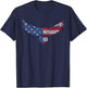 American Flag an Eagle Mullet Patriotic Dad Husband T-Shirt - T-Shirt | Navy