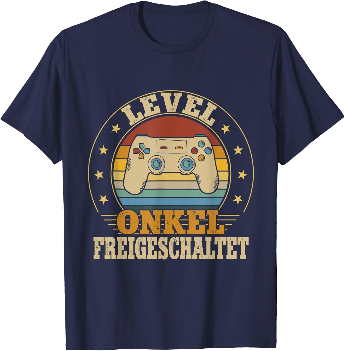 Onkel Level Loading Schwangerschaft Verkünden Baby Party T-Shirt - T-Shirt | Navy