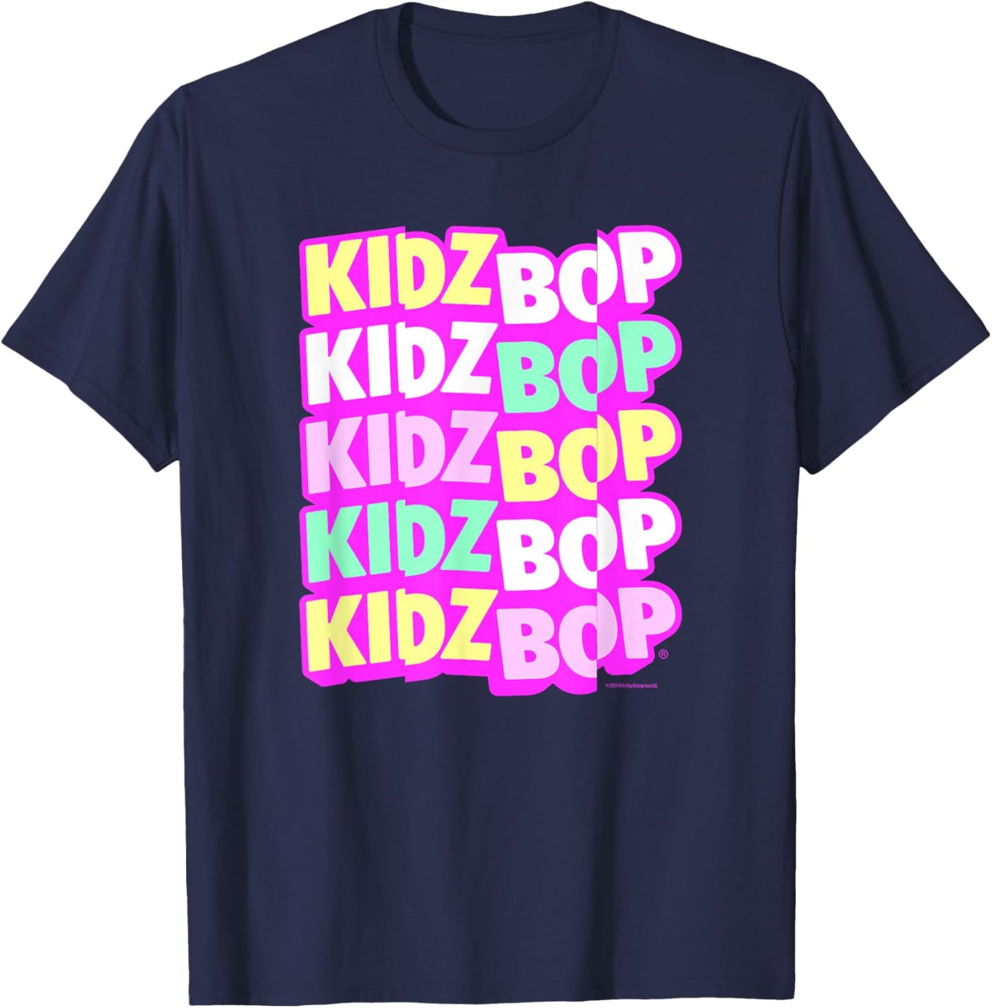 KIDZ BOP Merch – Pastel KIDZ BOP Logo T-Shirt - T-Shirt | Navy