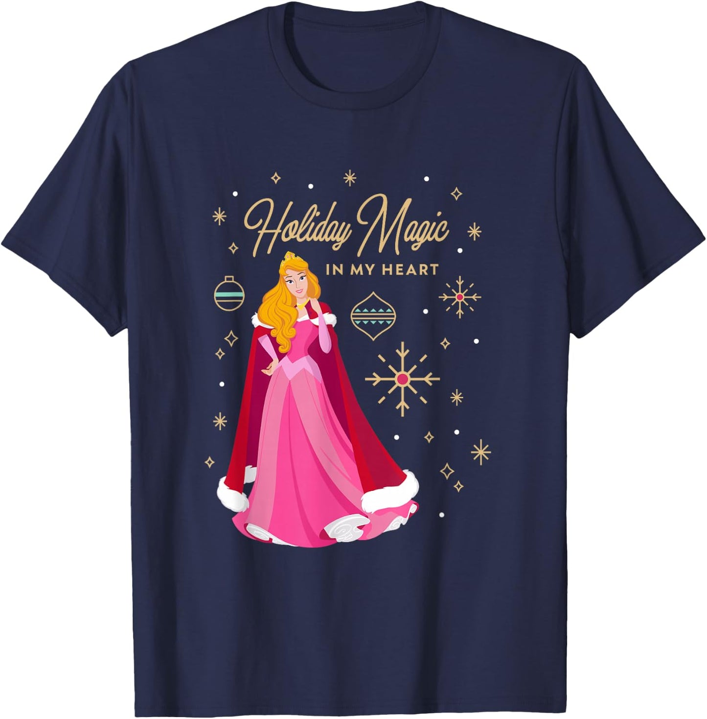 Disney Princess Aurora Holiday Magic in My Heart T-Shirt - T-Shirt | Navy