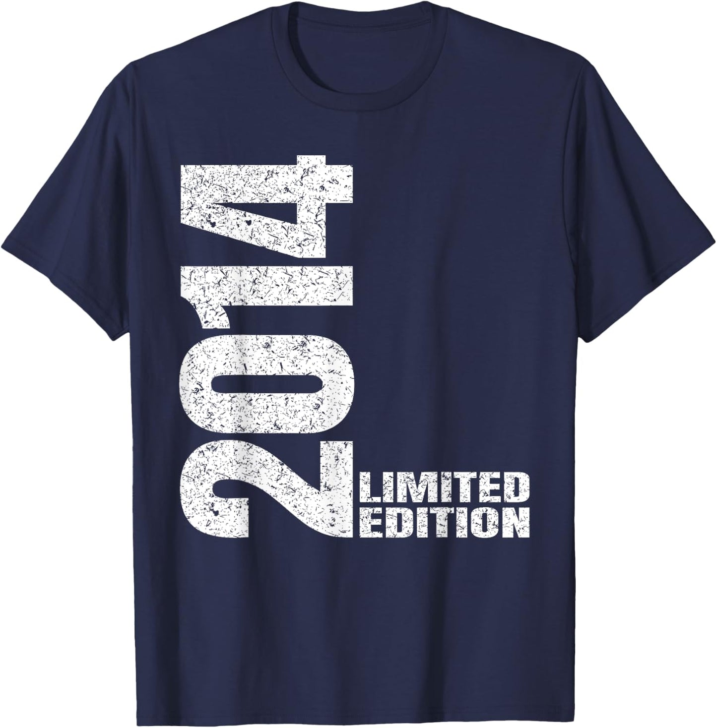 Vintage 2014 Limited Edition Classic 2014 Men Women Birthday , Black, S T-Shirt - T-Shirt | Navy