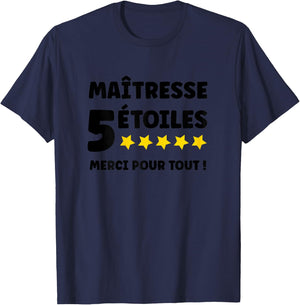 Humour Départ Enseignante école Merci Super maîtresse T-Shirt - T-Shirt | Navy
