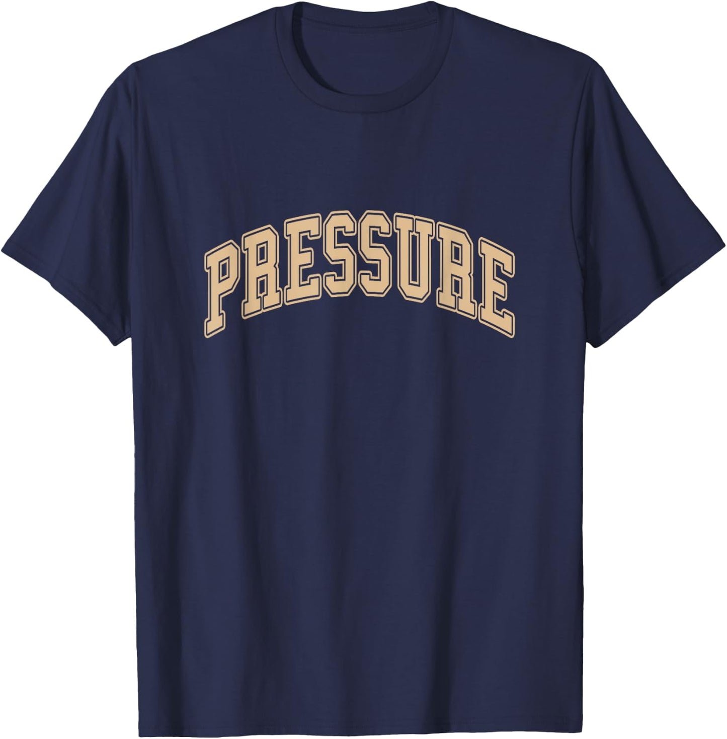 Tan Pressure Tan Color Graphic T-Shirt - T-Shirt | Navy