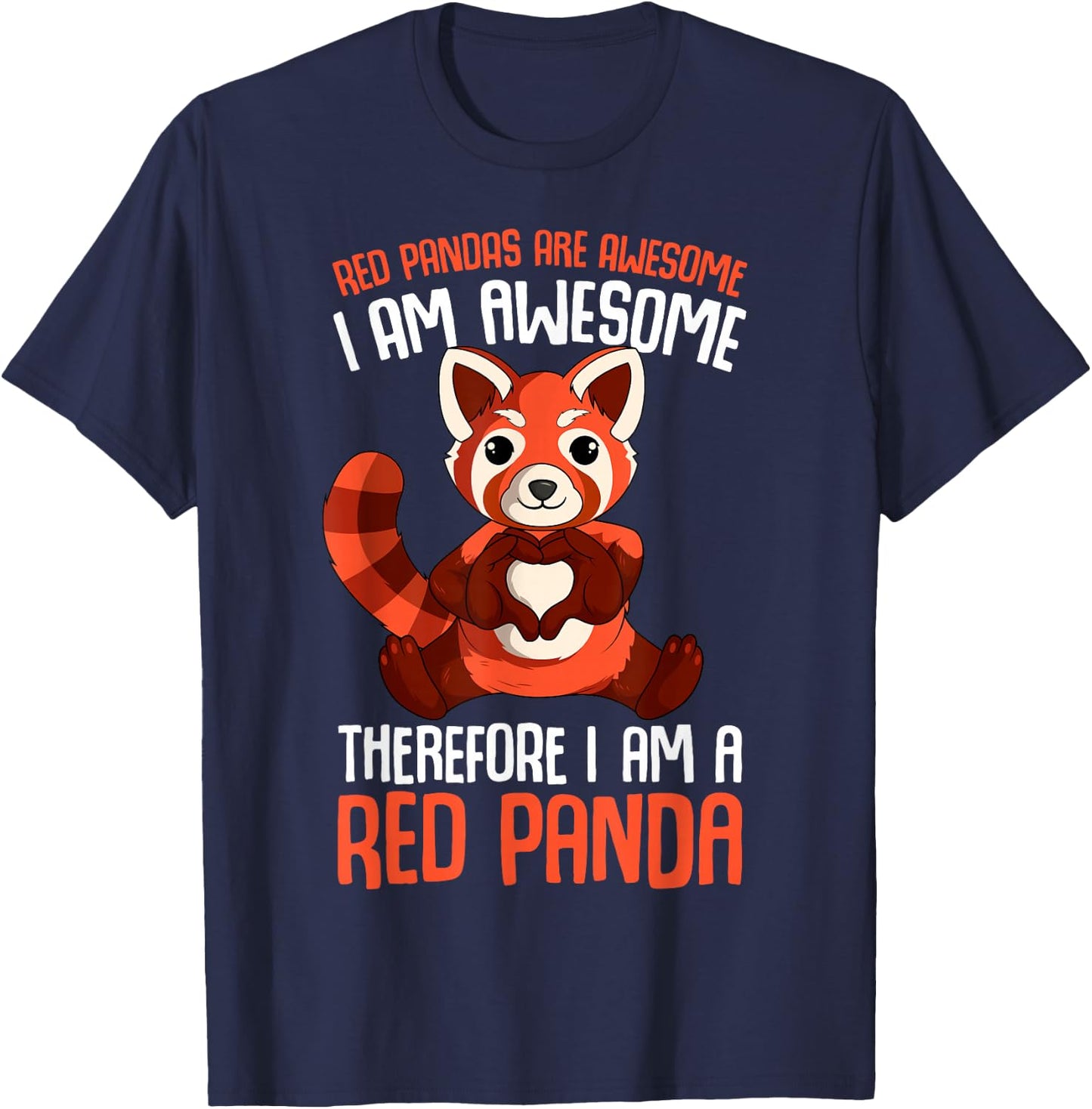Red Pandas Are Awesome Boys Kids Red Panda T-Shirt - T-Shirt | Navy
