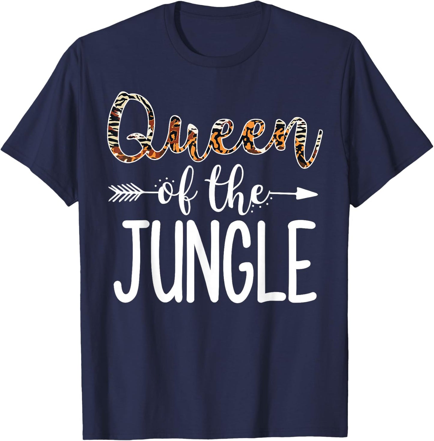 Queen of Jungle Safari Squad Zoo Matching Safari Trip Family T-Shirt - T-Shirt | Navy