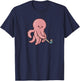 Octopus Golf Player Sea Animals Marine Animal T-Shirt - T-Shirt | Navy