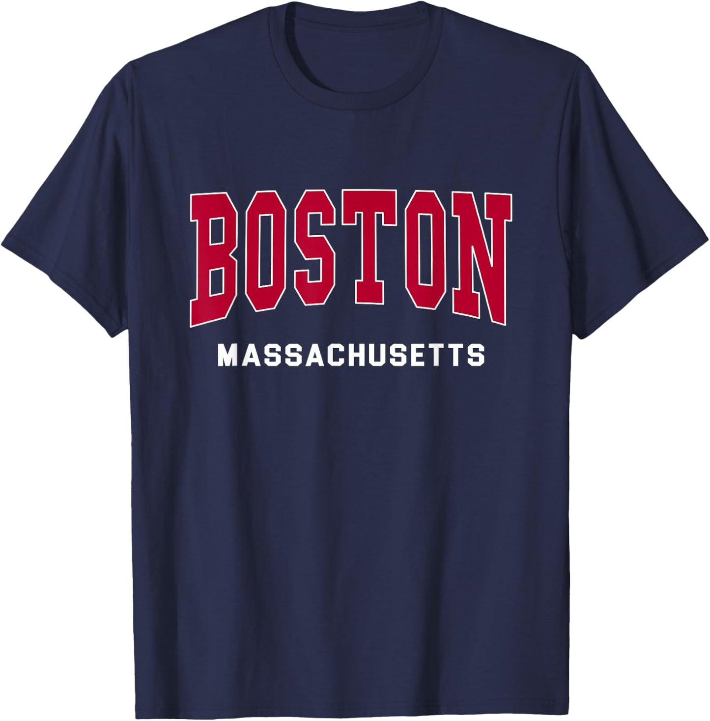 Boston - Massachusetts - Throwback Design - Classic T-Shirt - T-Shirt | Navy