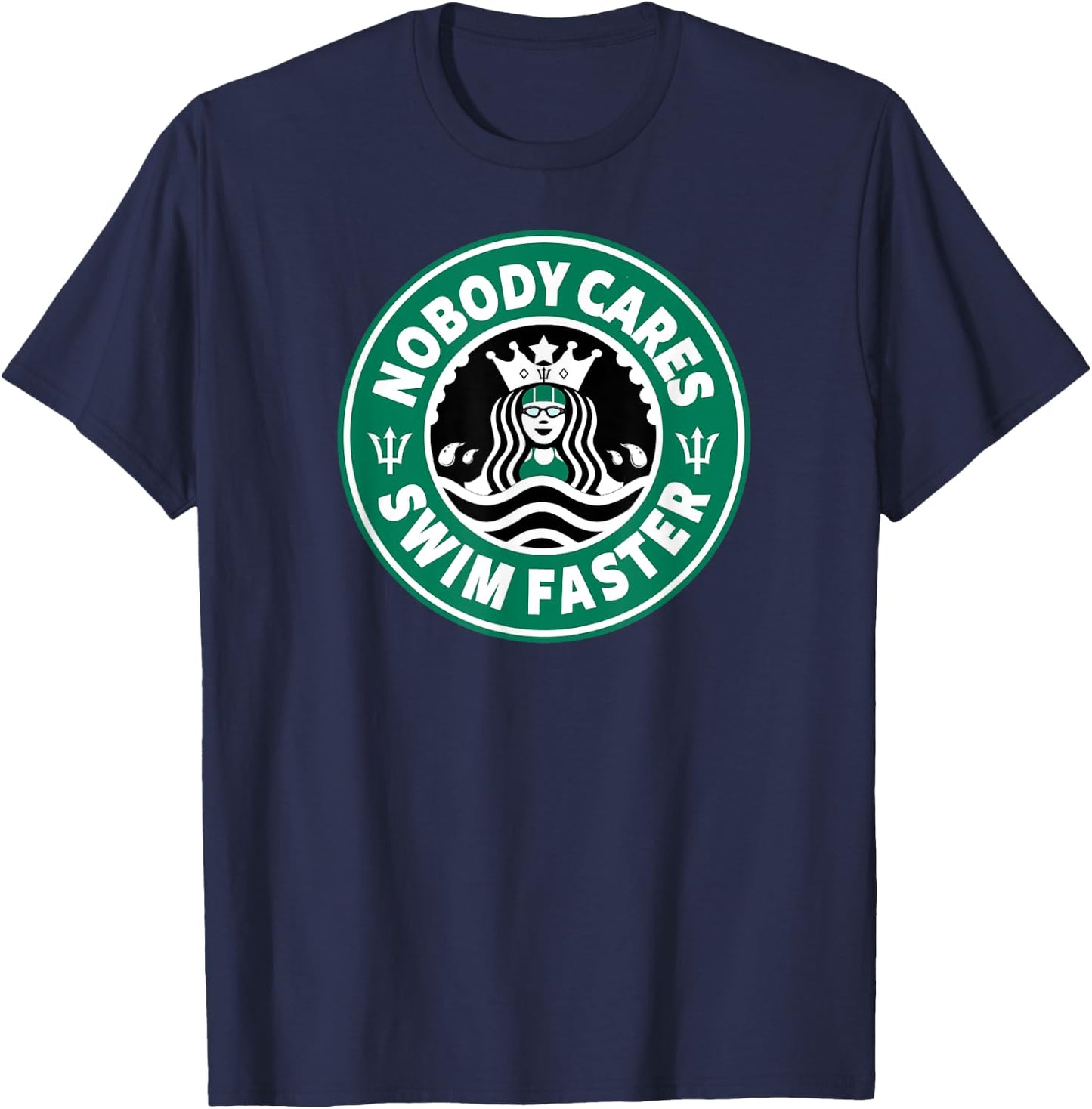 Swim Team Teen Girl or Nobody Cares Swim Faster T-Shirt - T-Shirt | Navy