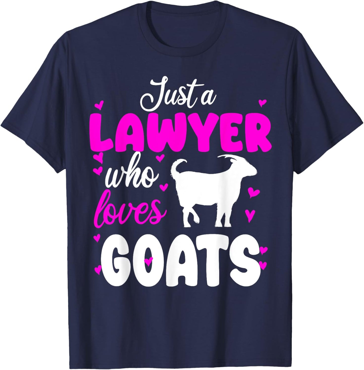 Lawyer Goat Mom Farmer Funny Attorney Graduation 2024 T-Shirt - T-Shirt | Navy