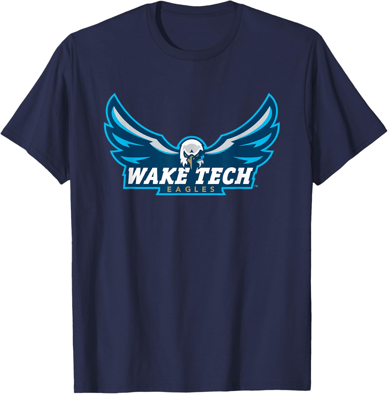 Wake Tech Eagles Wake Tech Community College Logo T-Shirt - T-Shirt | Navy