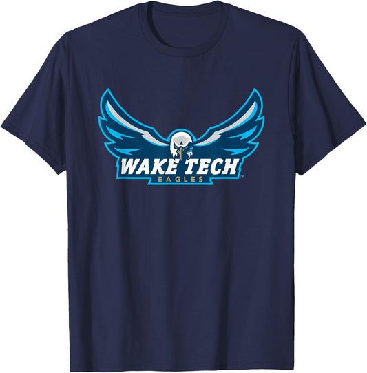 Wake Tech Eagles Wake Tech Community College Logo T-Shirt - T-Shirt | Navy