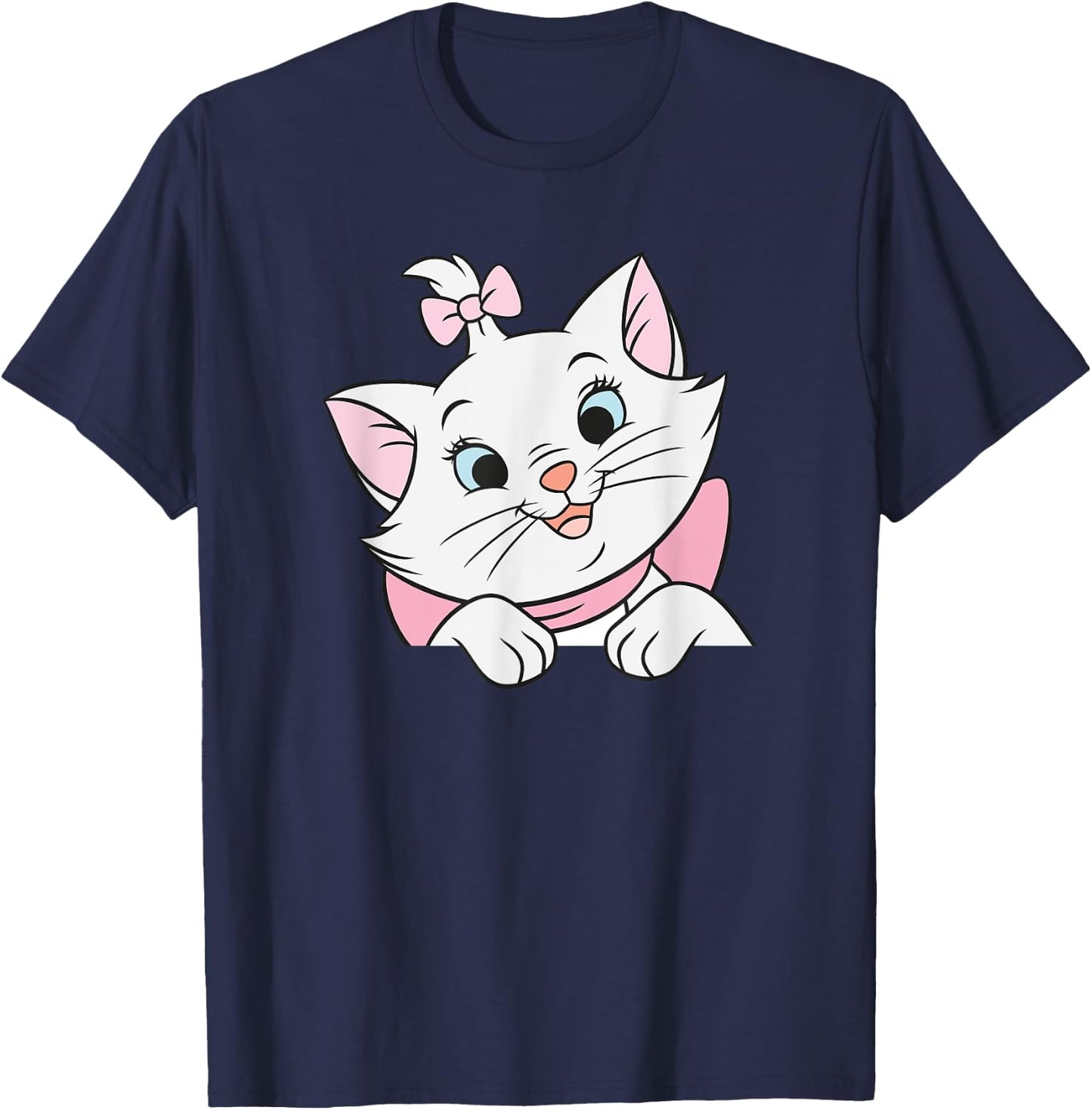 Aristocats Marie Cat Looks Cute , Black, S T-Shirt - T-Shirt | Navy