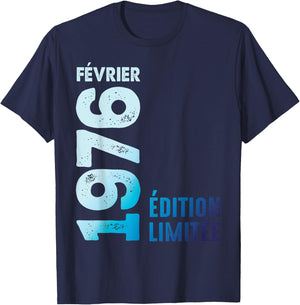 Limited Edition February 1976 T-Shirt - T-Shirt | Navy