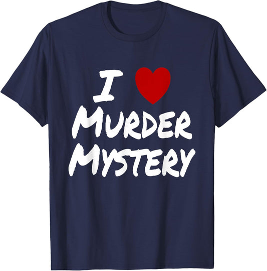 I Heart (Love) Murder Mystery TV Show Book Series Literature T-Shirt - T-Shirt | Navy