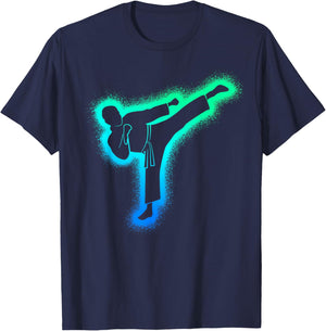 Taekwondo Martial Arts Men's Kids Boys Karate , black T-Shirt - T-Shirt | Navy