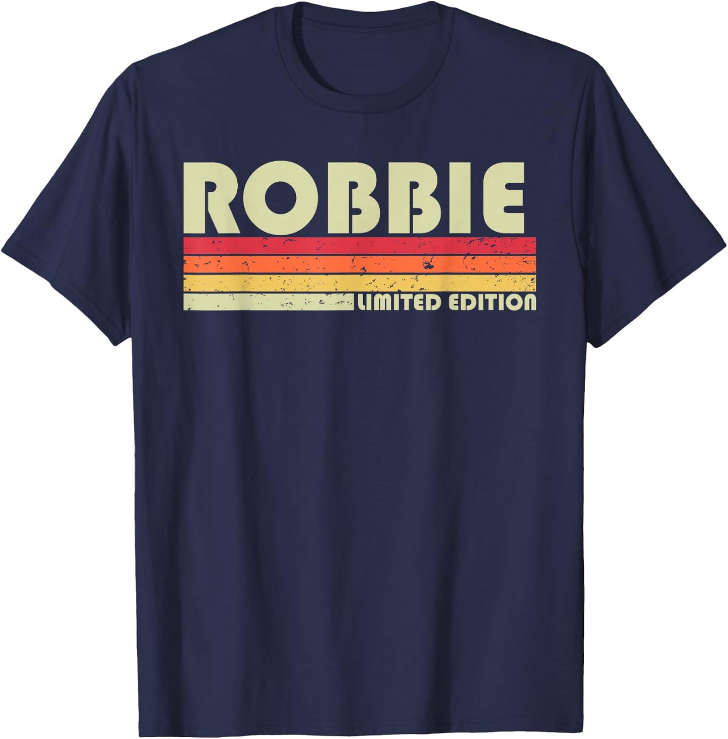 Robbie Geschenkname, personalisiert, Retro, Vintage, 80er, 90er Jahre Geburtstag T-Shirt - T-Shirt | Navy