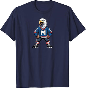 with Adler Fan Ice Hockey Rise Mannheim, black T-Shirt - T-Shirt | Navy