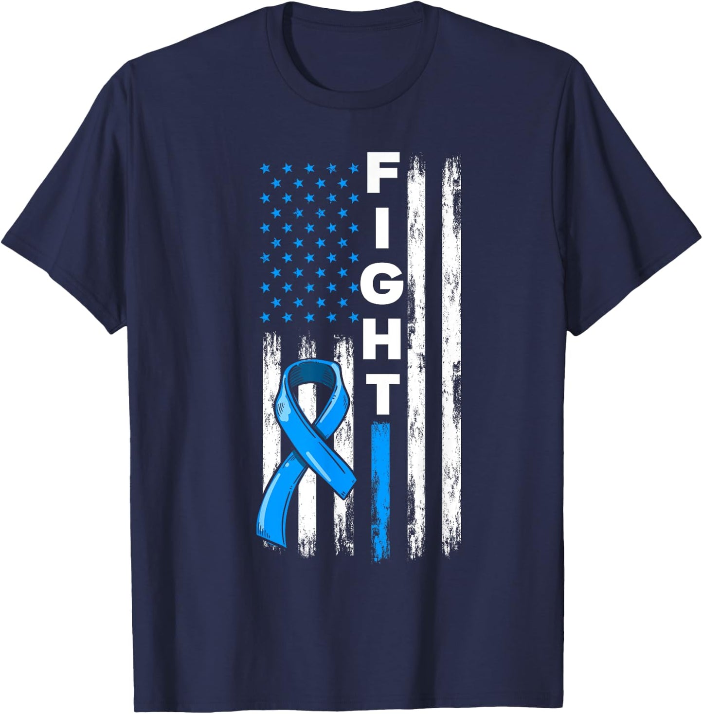 Fight Prostate Cancer Warrior Prostate Cancer Awareness T-Shirt - T-Shirt | Navy