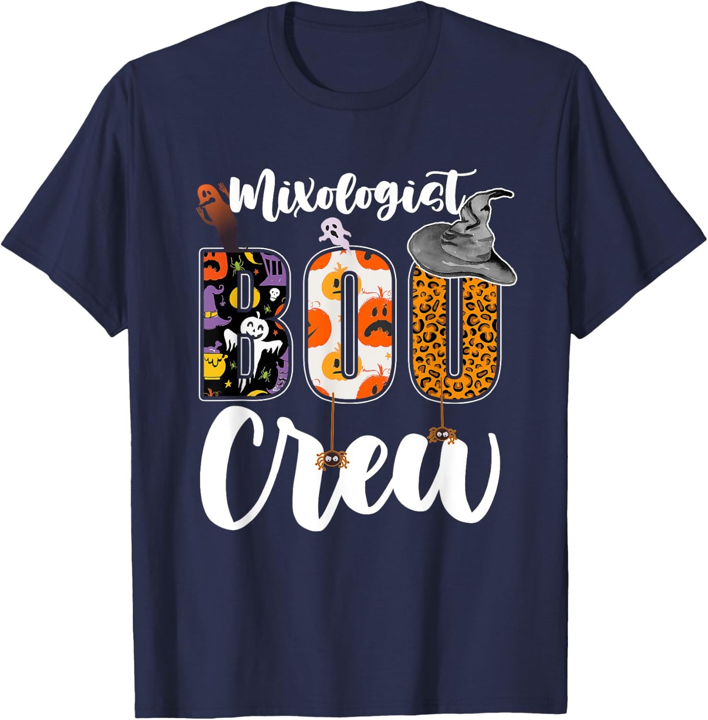 Mixologist Boo Crew Halloween Matching Bartender T-Shirt - T-Shirt | Navy