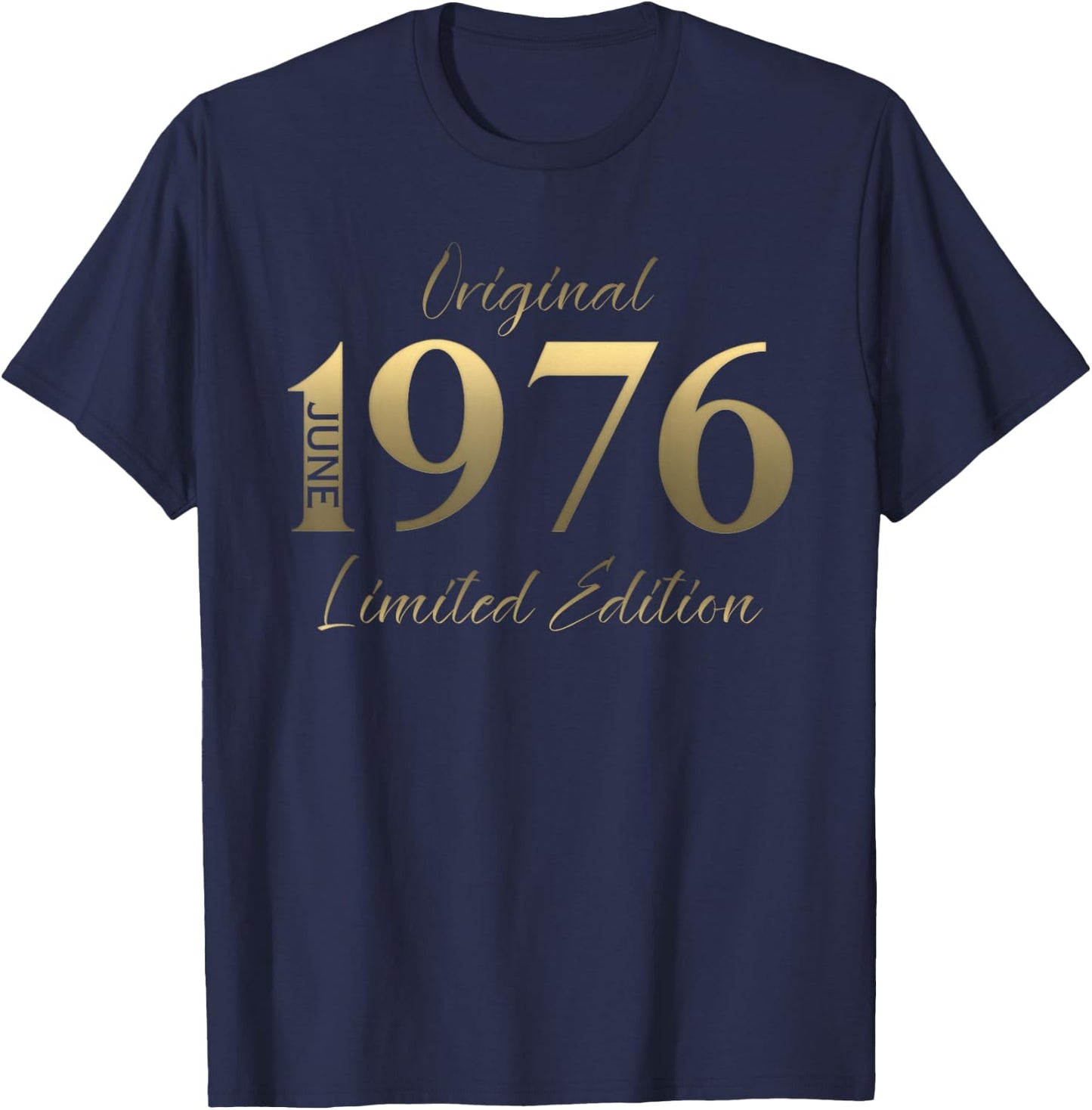 50 Ans Anniversaire Homme Cadeau Juin 1976 Vintage T-Shirt - T-Shirt | Navy
