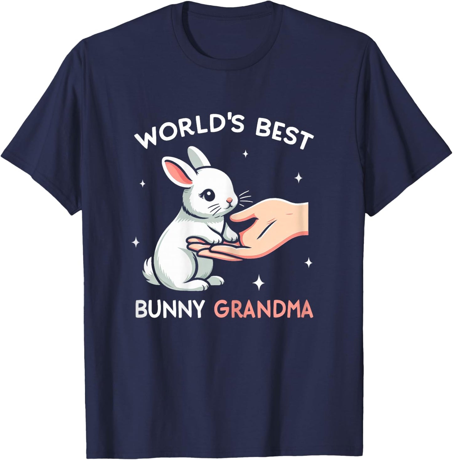 World´s Best Bunny Grandma Rabbit Love Easter Girls T-Shirt - T-Shirt | Navy