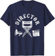 Movie Director Chair and Movie Director Funny , Black, S T-Shirt - T-Shirt | Navy