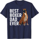 Best Boxer Dog Design Dad Pet Animal Boxer Dog Lover T-Shirt - T-Shirt | Navy