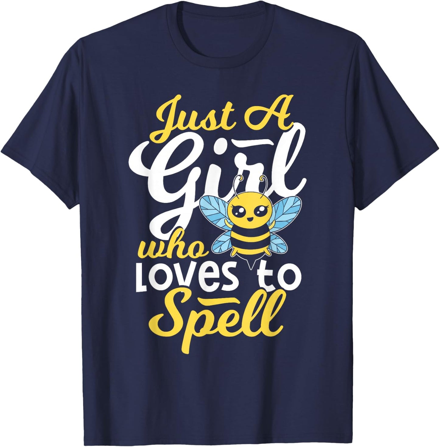Spelling Bee Comeptition Winner - Girl Spelling Bee T-Shirt - T-Shirt | Navy
