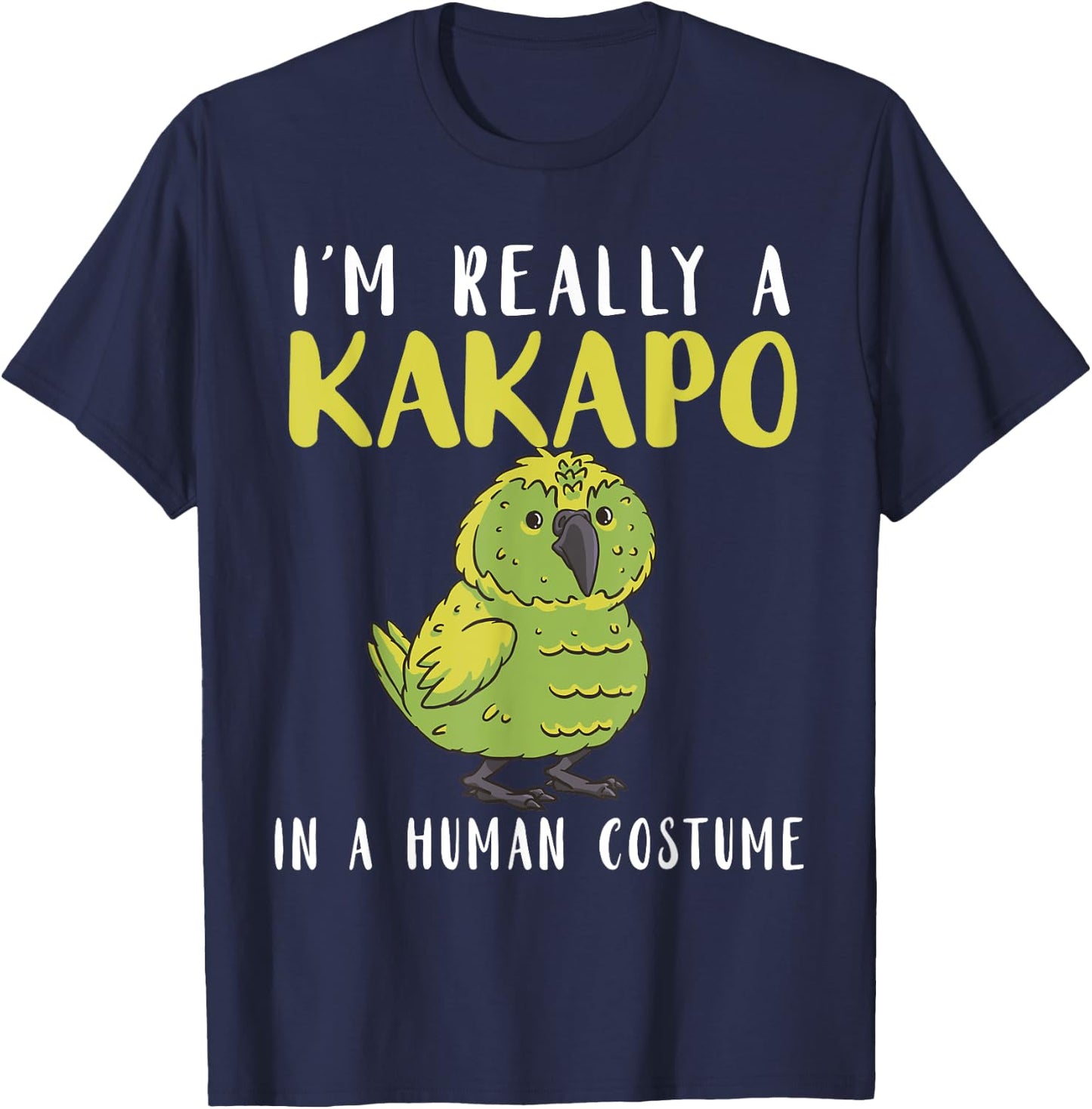 Kakapo Human Costume Kakapo Parrot Kakapo Bird New Zealand T-Shirt - T-Shirt | Navy