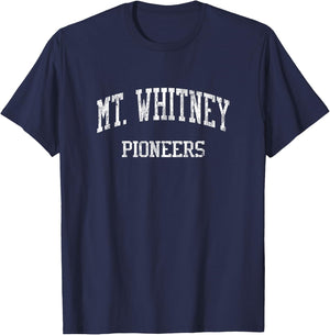 Mt. Whitney High School HS Visalia CA Vintage Sports T-Shirt - T-Shirt | Navy