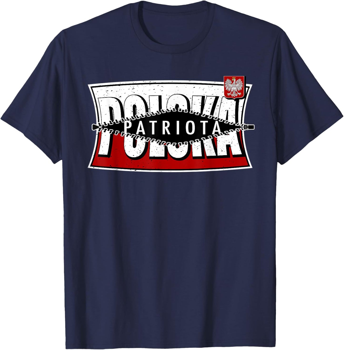 Polish Patriot Polski Patriota Polish Heritage Graphic T-Shirt - T-Shirt | Navy