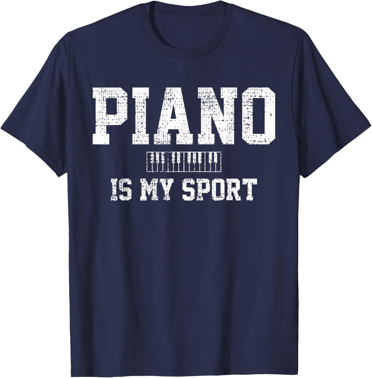 Piano Music Keyboard Musical Instrument T-Shirt - T-Shirt | Navy