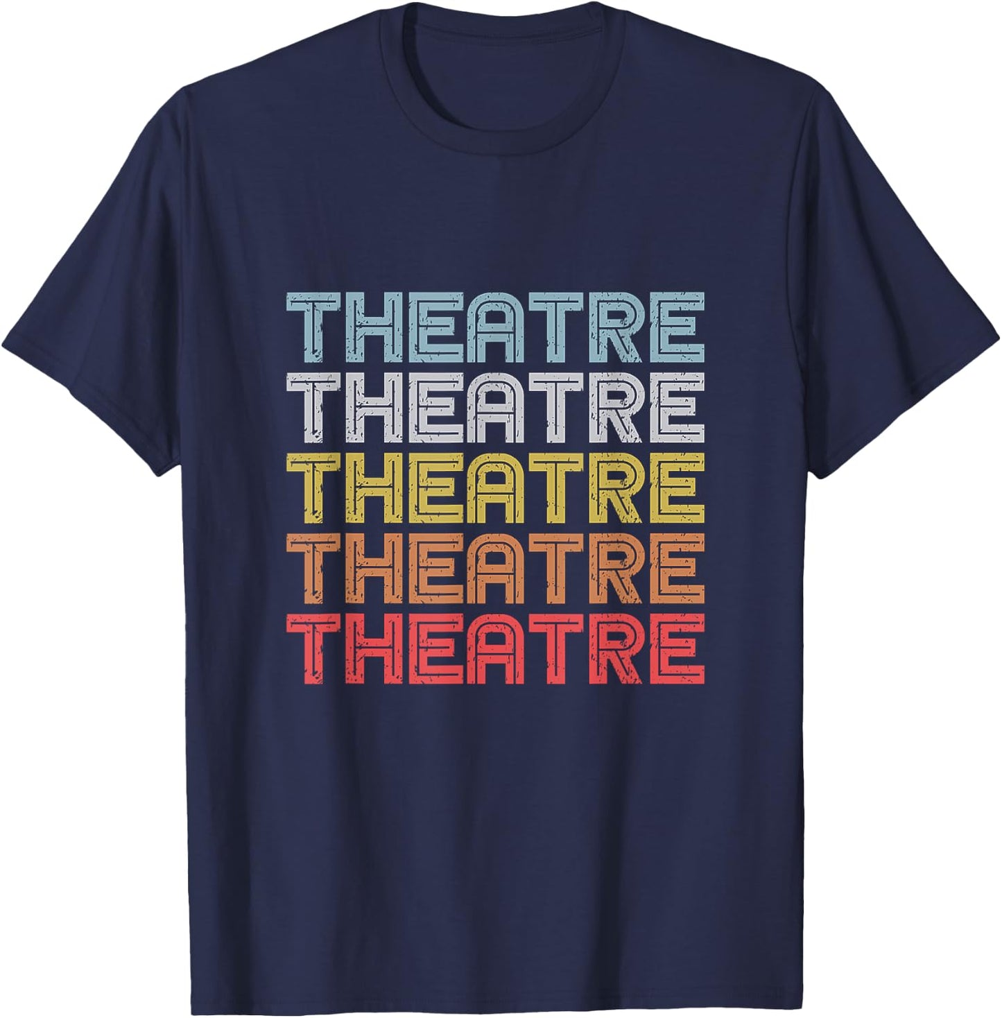 Retro Theatre Shirt Act Drama Teenagers Gift Youth Kids T-Shirt - T-Shirt | Navy