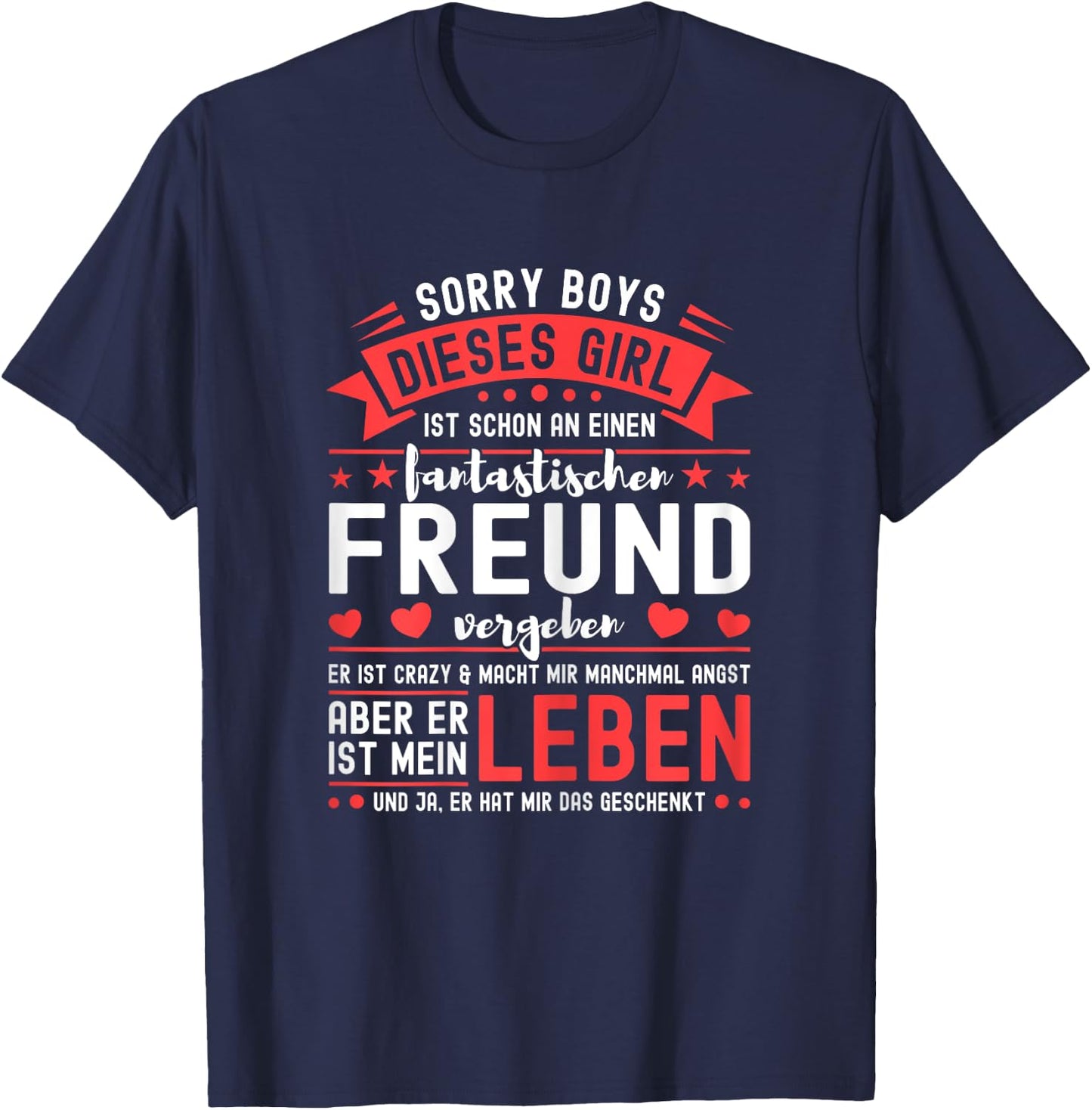 Women's Sorry Boys Dieses Girl ist vergeben - Couple - Girlfriend , black, s T-Shirt - T-Shirt | Navy