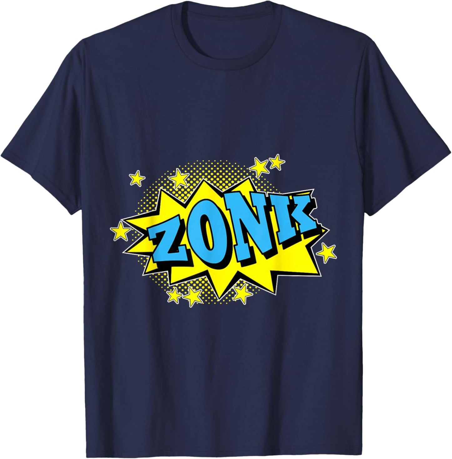 Zonk Cartoon Sound Effects T-Shirt - T-Shirt | Navy