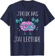 Je Peux Pas J'Ai Lecture Cadeau , Black, S T-Shirt - T-Shirt | Navy