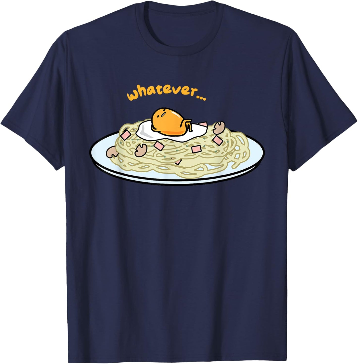 Gudetama "Whatever" Pasta Shirt T-Shirt - T-Shirt | Navy