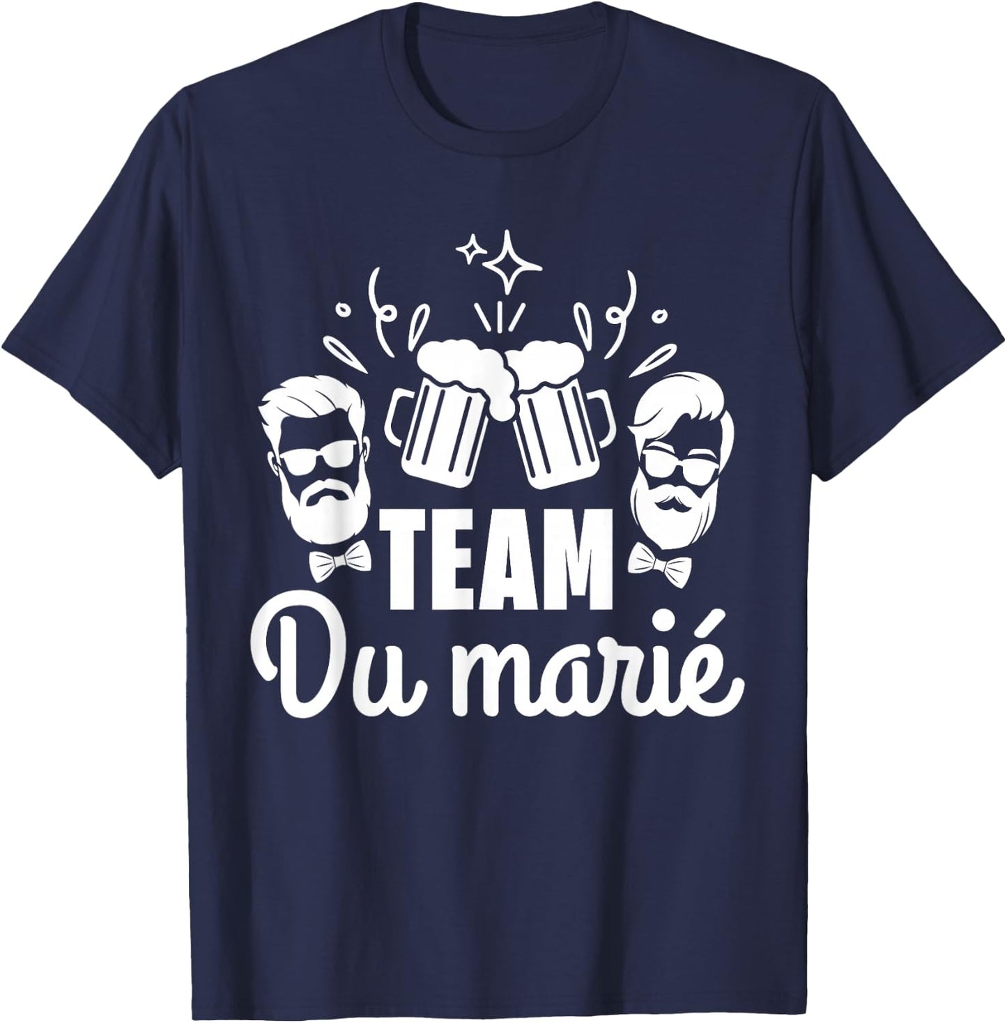 Men's Team of the Groom Wedding Funny EVG Team of the Groom Humour , Black, S T-Shirt - T-Shirt | Navy