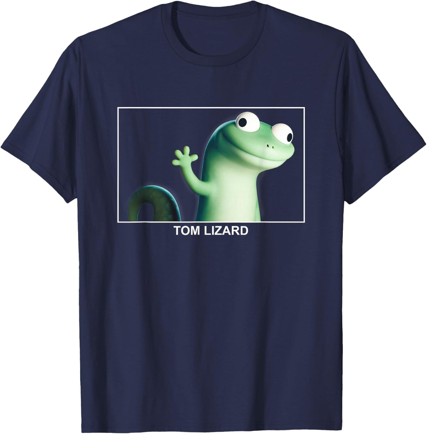 Disney Pixar Hoppers Tom Lizard Funny Face Empty Head T-Shirt - T-Shirt | Navy