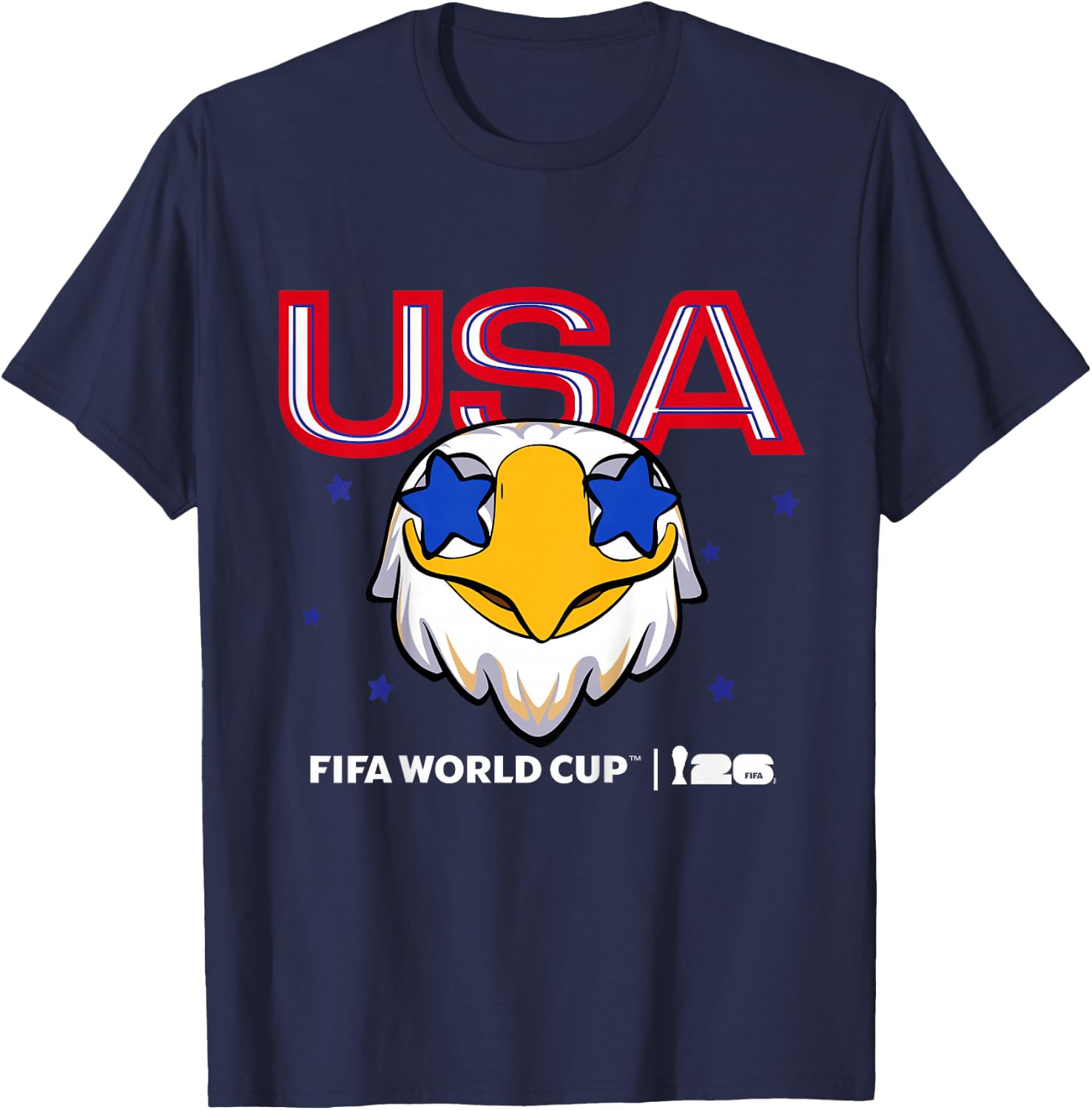 Enfant FIFA World CUP26 USA Mascotte Stars T-Shirt - T-Shirt | Navy