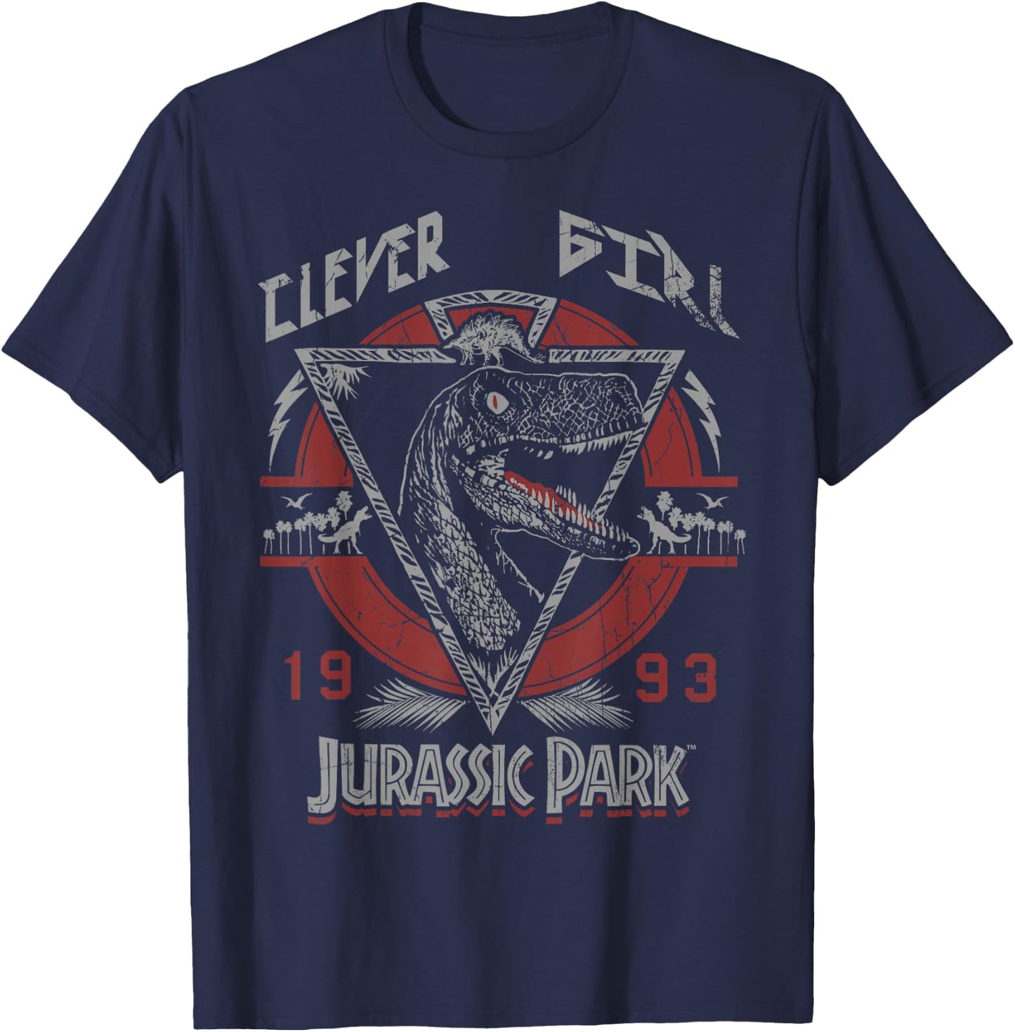 Jurassic Park Clever Girl 1993 Retro T-Shirt - T-Shirt | Navy