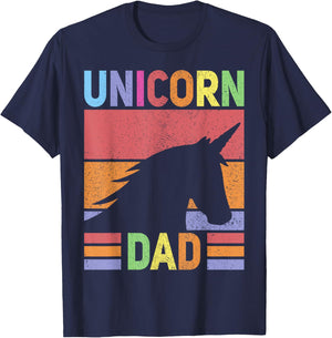 Unicorn Birthday Outfit Dad Unicorn Costume Bday Dad Unicorn T-Shirt - T-Shirt | Navy