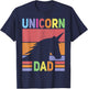 Unicorn Birthday Outfit Dad Unicorn Costume Bday Dad Unicorn T-Shirt - T-Shirt | Navy