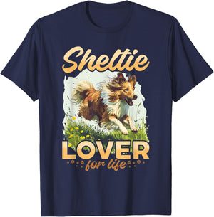 Shetland Sheepdog Dog Sheltie - Sheltie Lover for life T-Shirt - T-Shirt | Navy