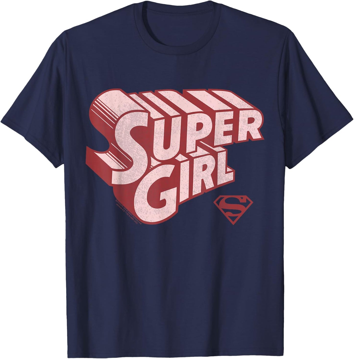 DC Comics Supergirl Retro Logo T-Shirt - T-Shirt | Navy