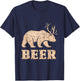 Beer Bear Animal Rustic Vintage Brewery T-Shirt - T-Shirt | Navy