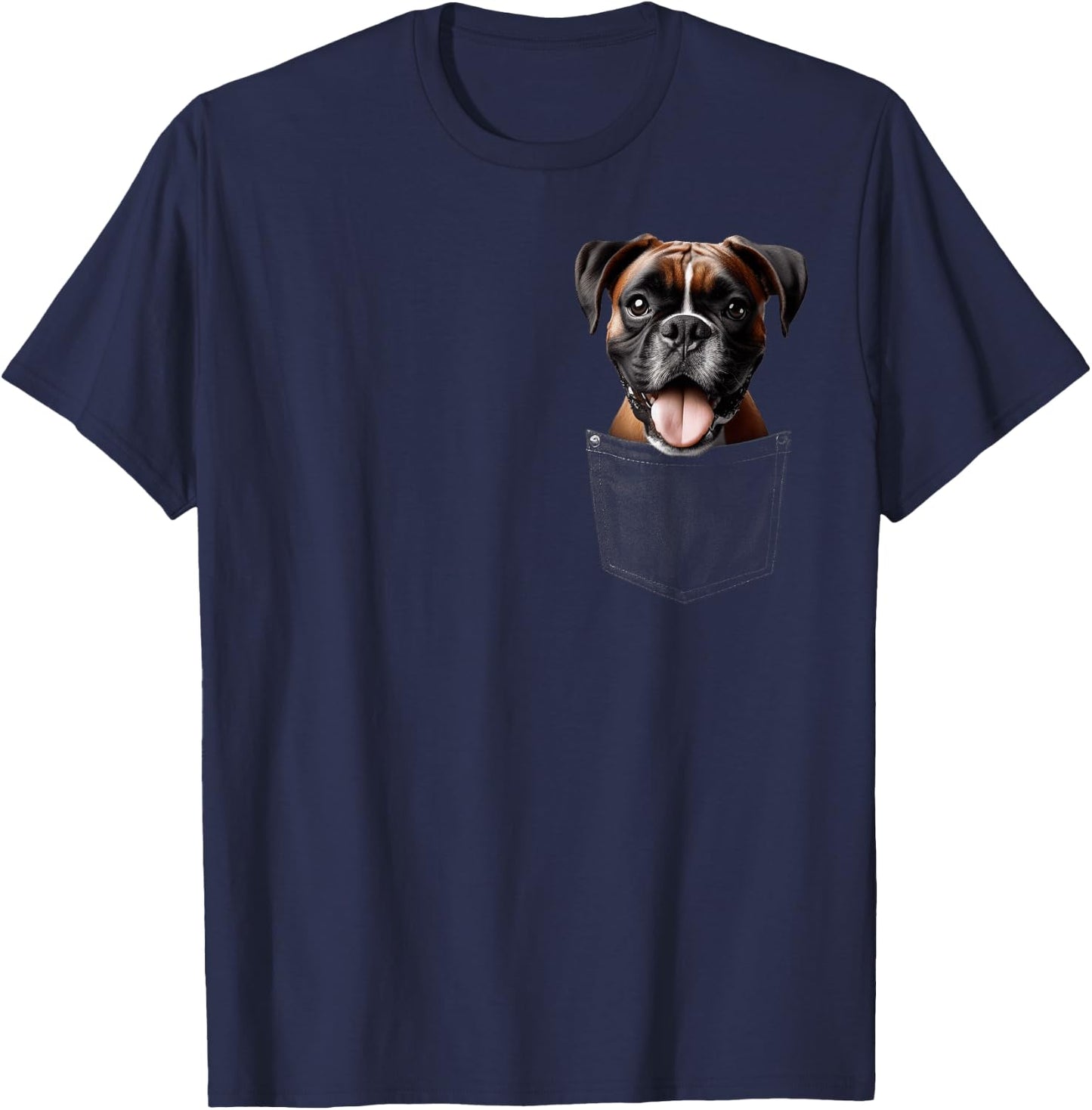 Pocket Boxer Cute Dog Lover Owner Gift T-Shirt - T-Shirt | Navy
