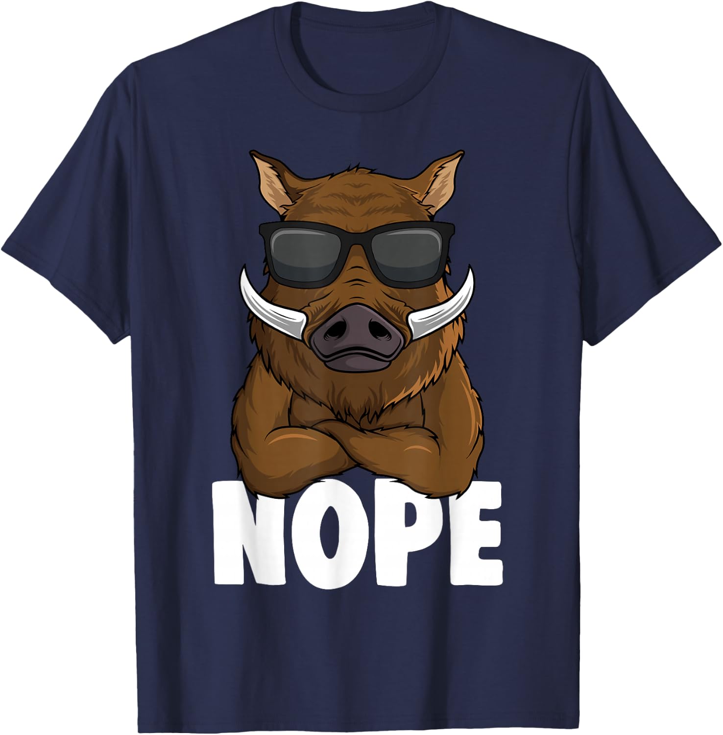 Wild Boar Hunter Children's , Green T-Shirt - T-Shirt | Navy