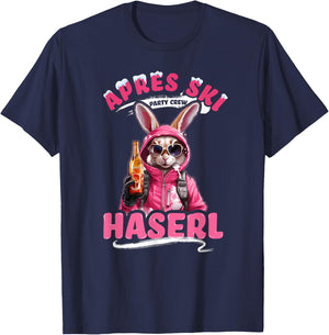 Apres Ski Haserl Rabbit Skihaserl Women's Party Crew , black T-Shirt - T-Shirt | Navy
