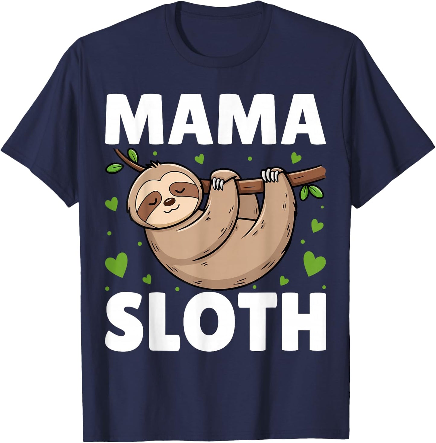 Adorable motif paresseux pour la fête des mères T-Shirt - T-Shirt | Navy